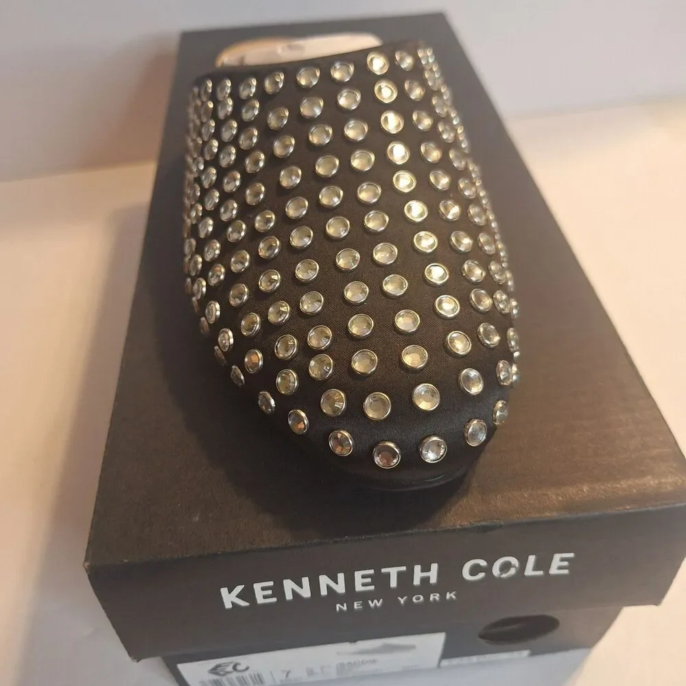 New Kenneth Cole New York Studded Rhinestone Black Women's Shoes.  Size  7